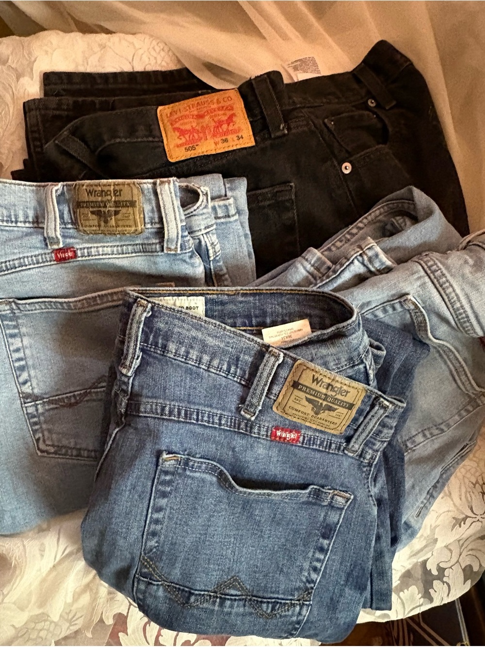 5 pair Wrangler Mixed Denim Jeans Bundle
